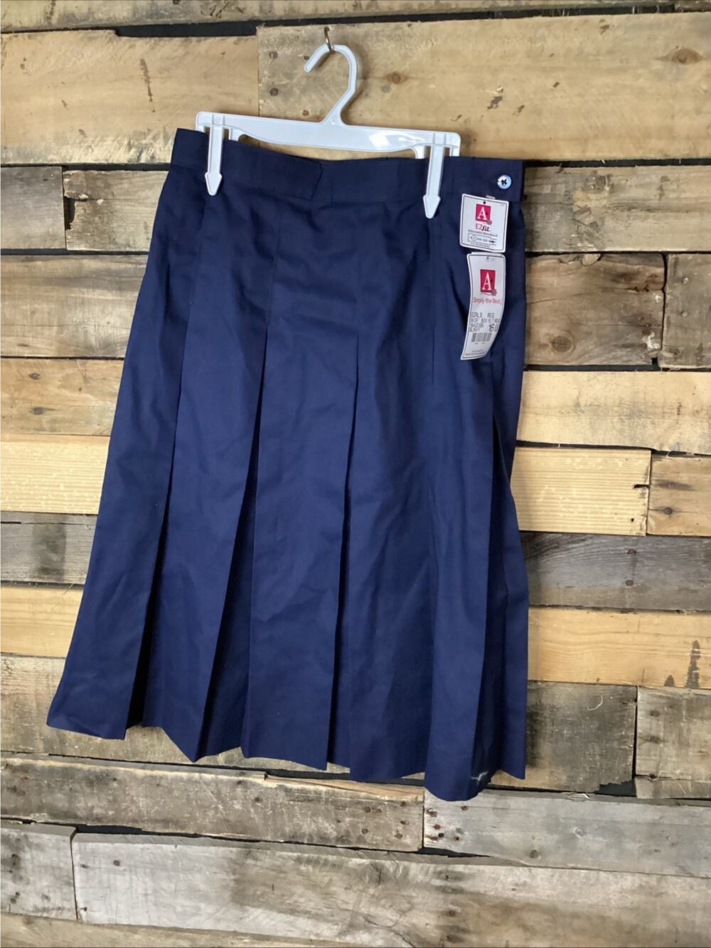 A+ School Apparel Girls Regular Uniform Skirt Pleated Navy Size 16